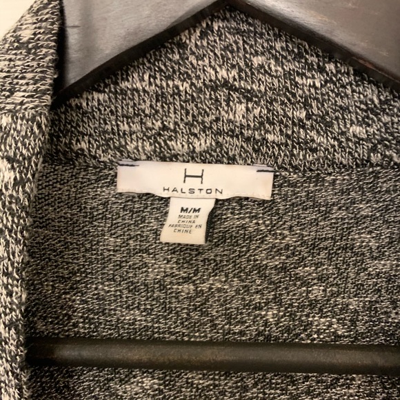 HALSTON Marled Grey Cardigan - Picture 2 of 3